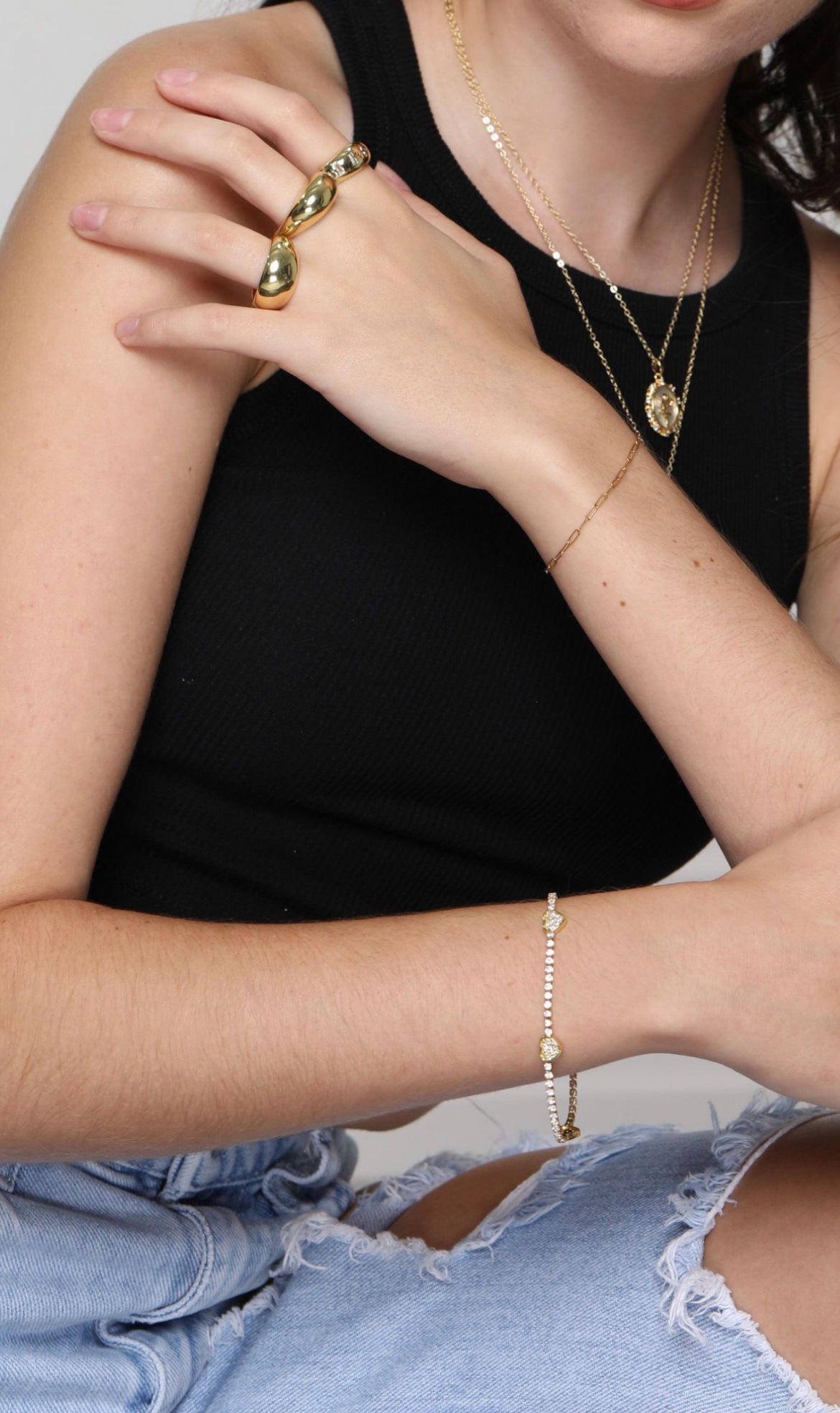 Heart tennis Bracelet image 1