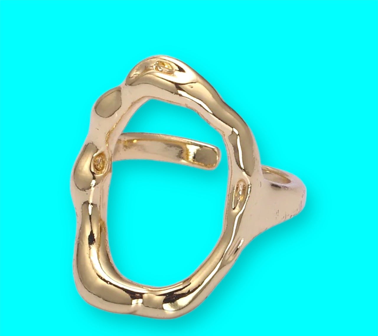 Gio Hammered Gold Ring image 3