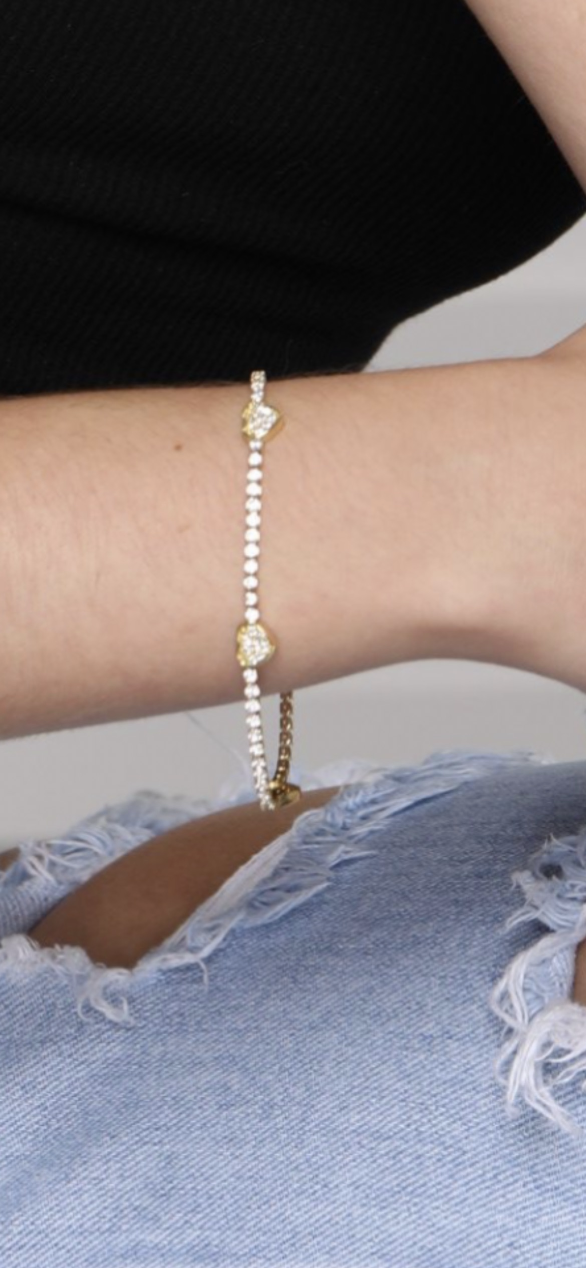 Heart tennis Bracelet image 0