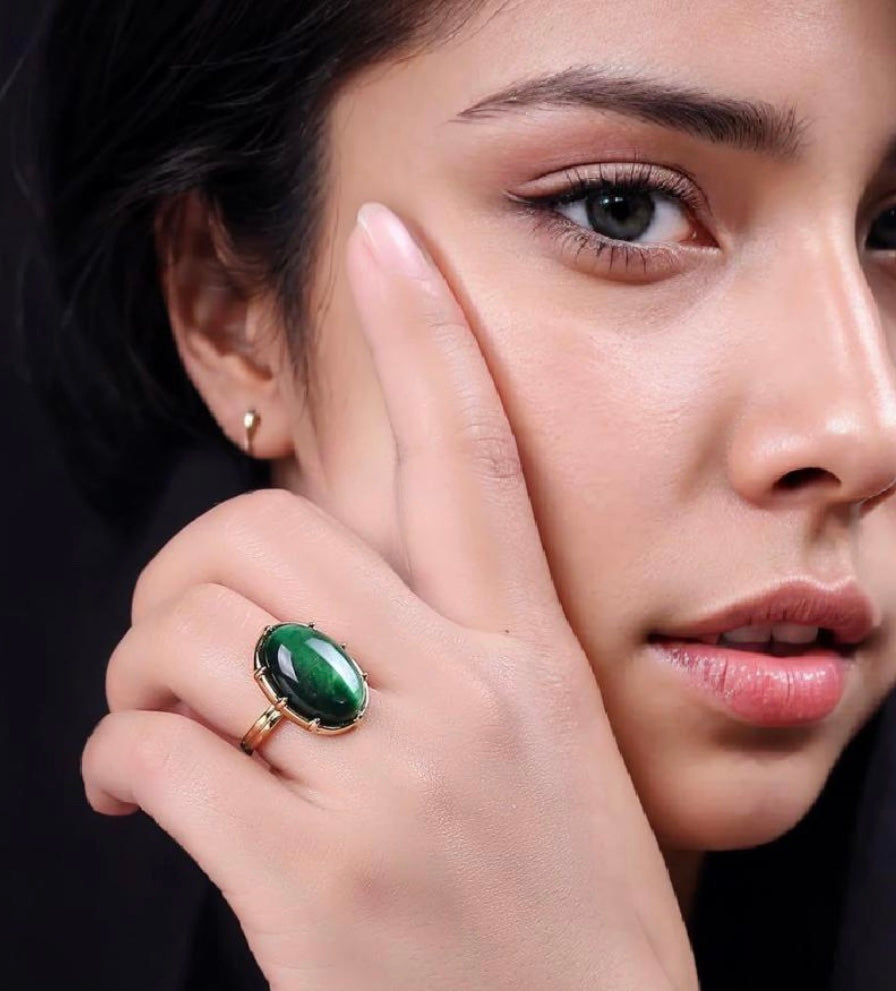 Green Tiger’s Eye Ring image 2