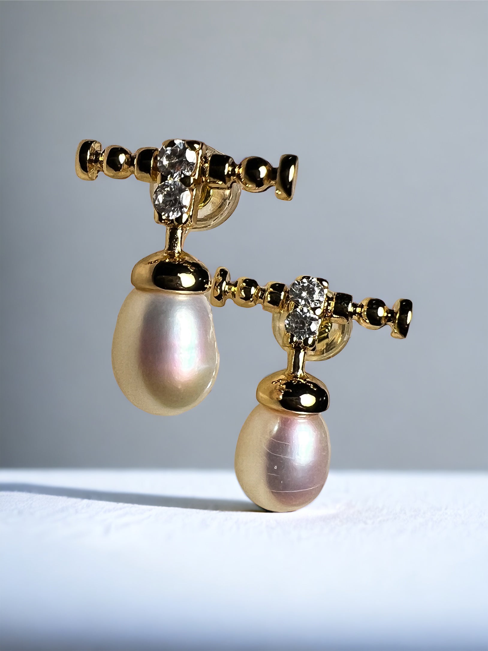 Becs Pearl Studs image 3