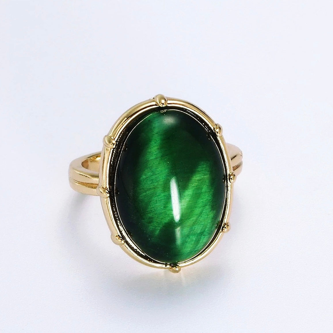 Green Tiger’s Eye Ring image 0