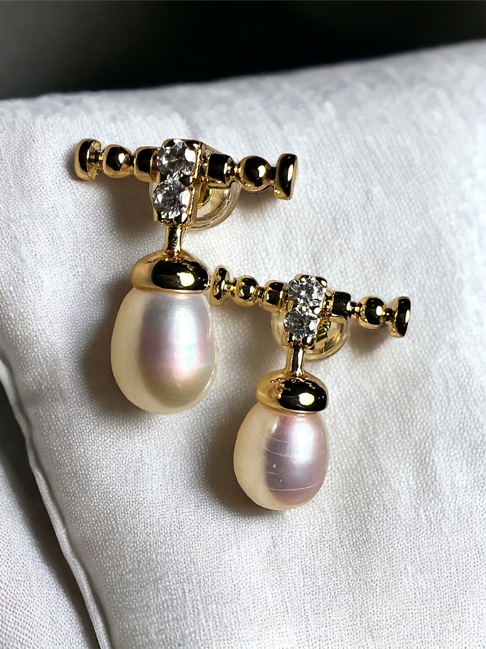 Becs Pearl Studs image 4