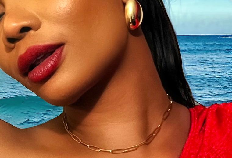 Lenora Gold Paperclip Chain image 1