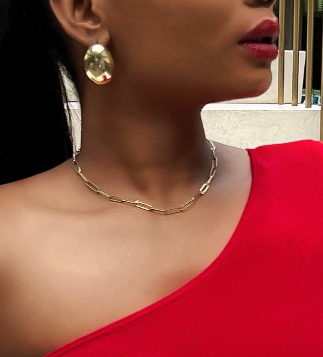 Lenora Gold Paperclip Chain image 0