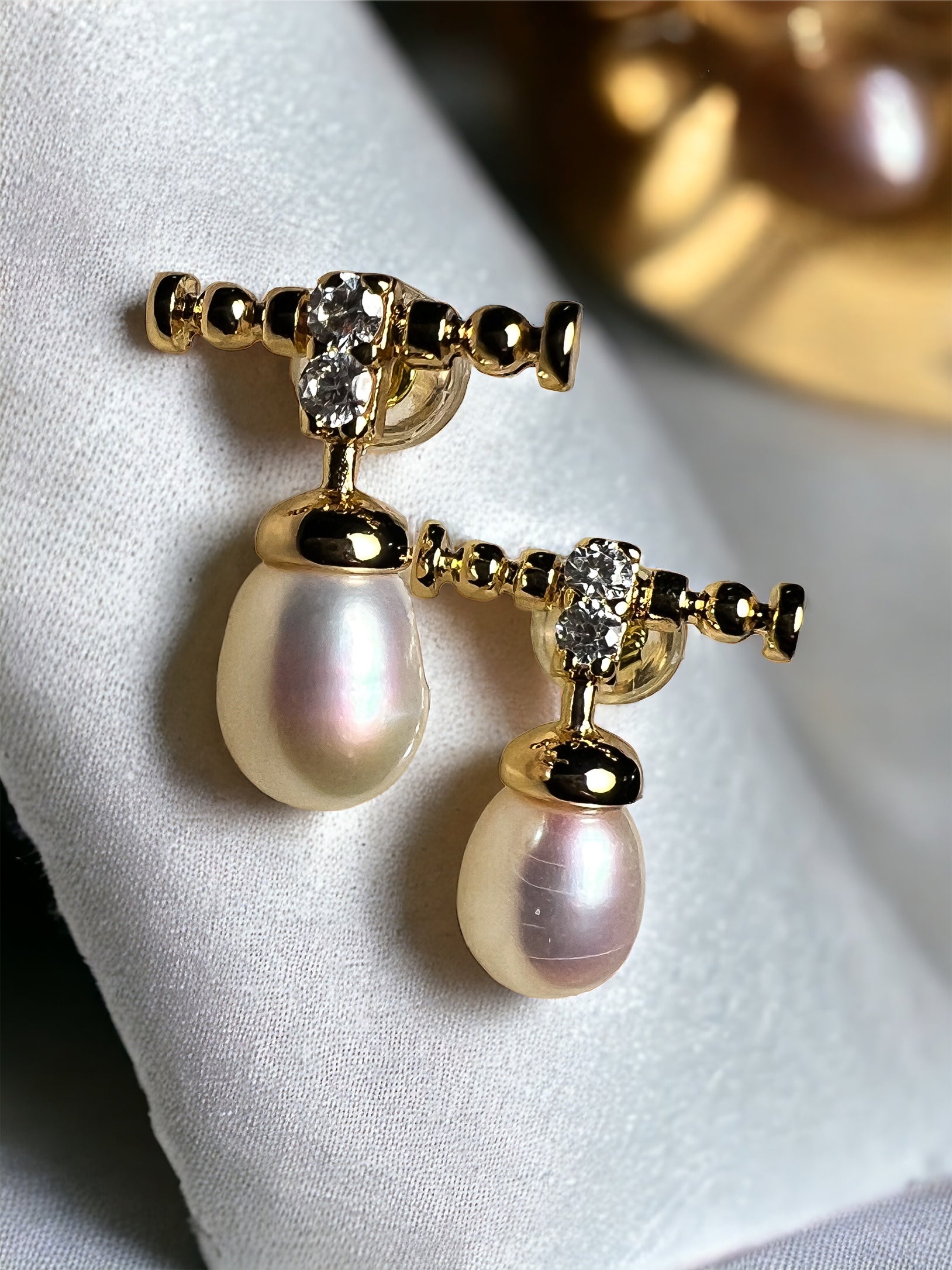 Becs Pearl Studs image 5