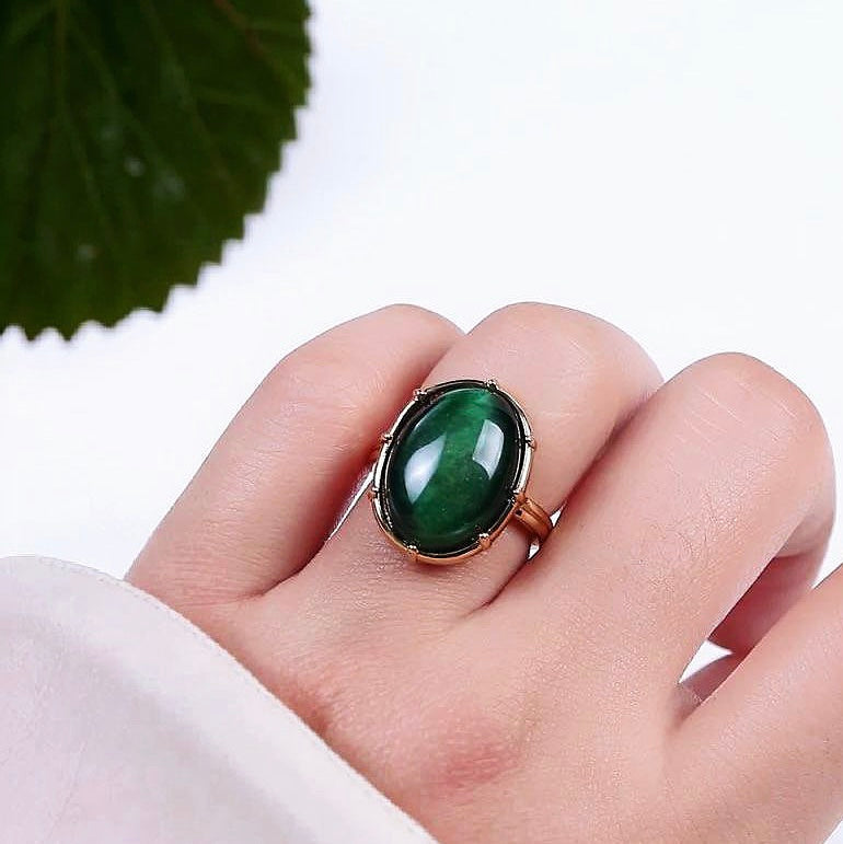 Green Tiger’s Eye Ring image 1