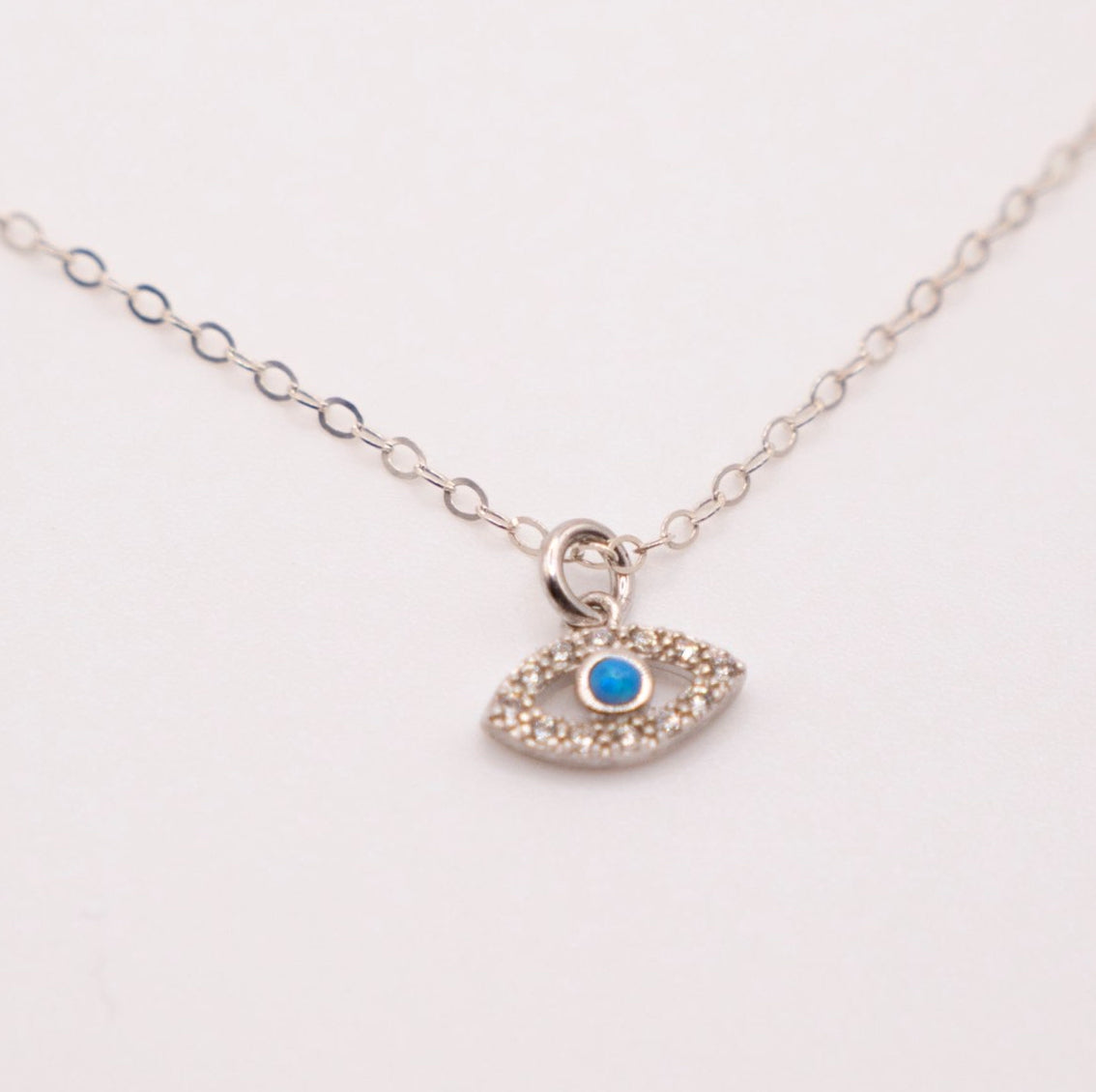 Silver Evil Eye Necklace image 0