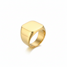 Gold ring on a white background