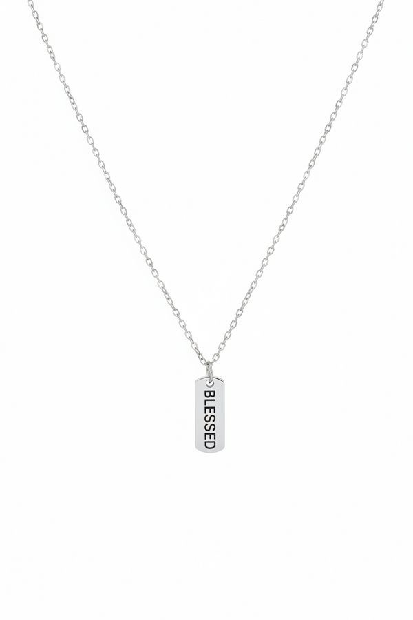 Affirmation Silver Necklace in stainless steel from Zizi Jewelry product photo 1