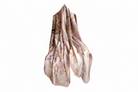 Silk scarf with floral design on a white background