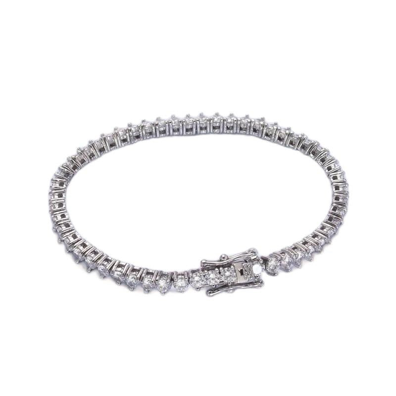 Diamond bracelet on a white background
