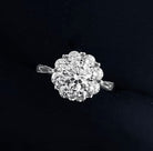 Diamond ring on a black background