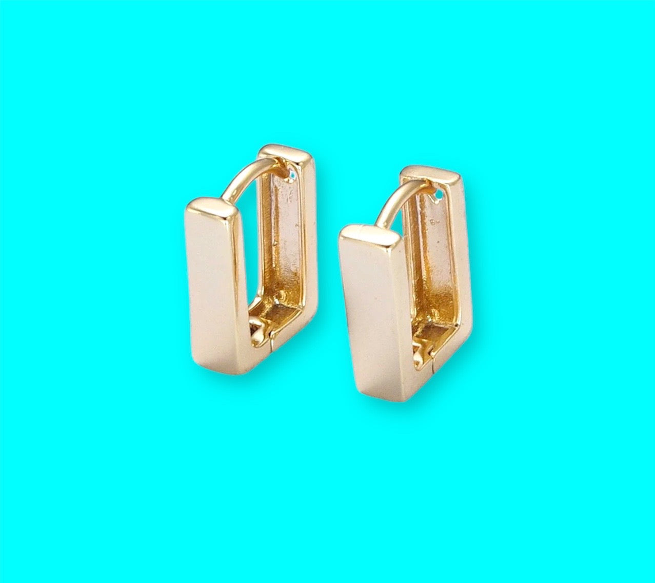 Mia Gold Huggie Earrings image 2