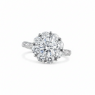Diamond ring on a white background